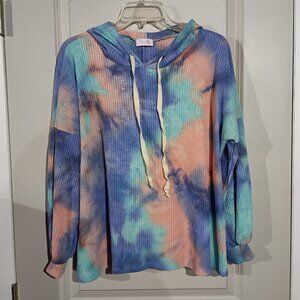 Pink Lily Women's Tie Dye Oversized Hoodie S